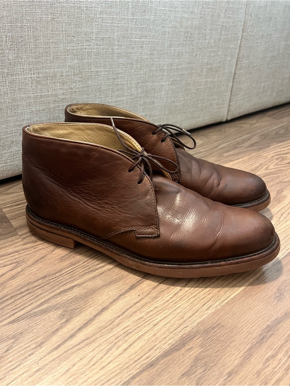 Frye Men’s Brown Leather Chukka Boots Size 9.6 Made in Mexico